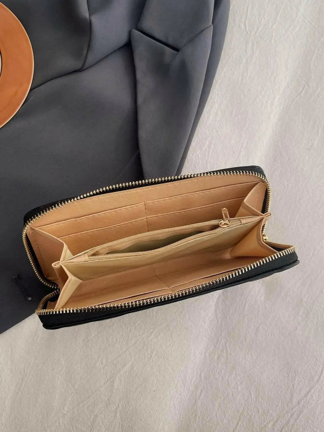 PU Leather Solid Color Wallet.