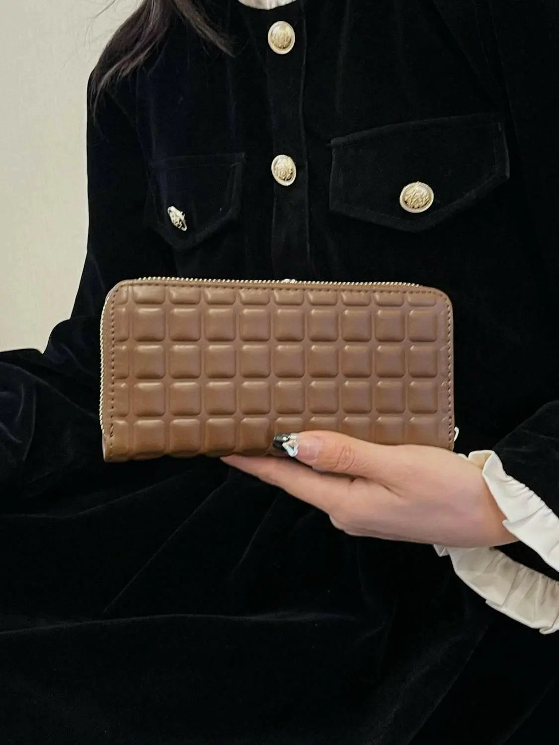 PU Leather Solid Color Wallet.