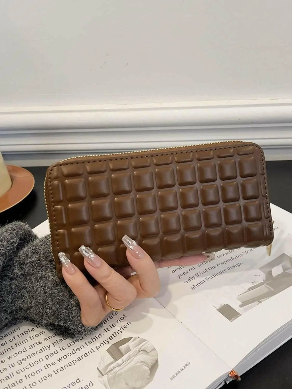 PU Leather Solid Color Wallet.