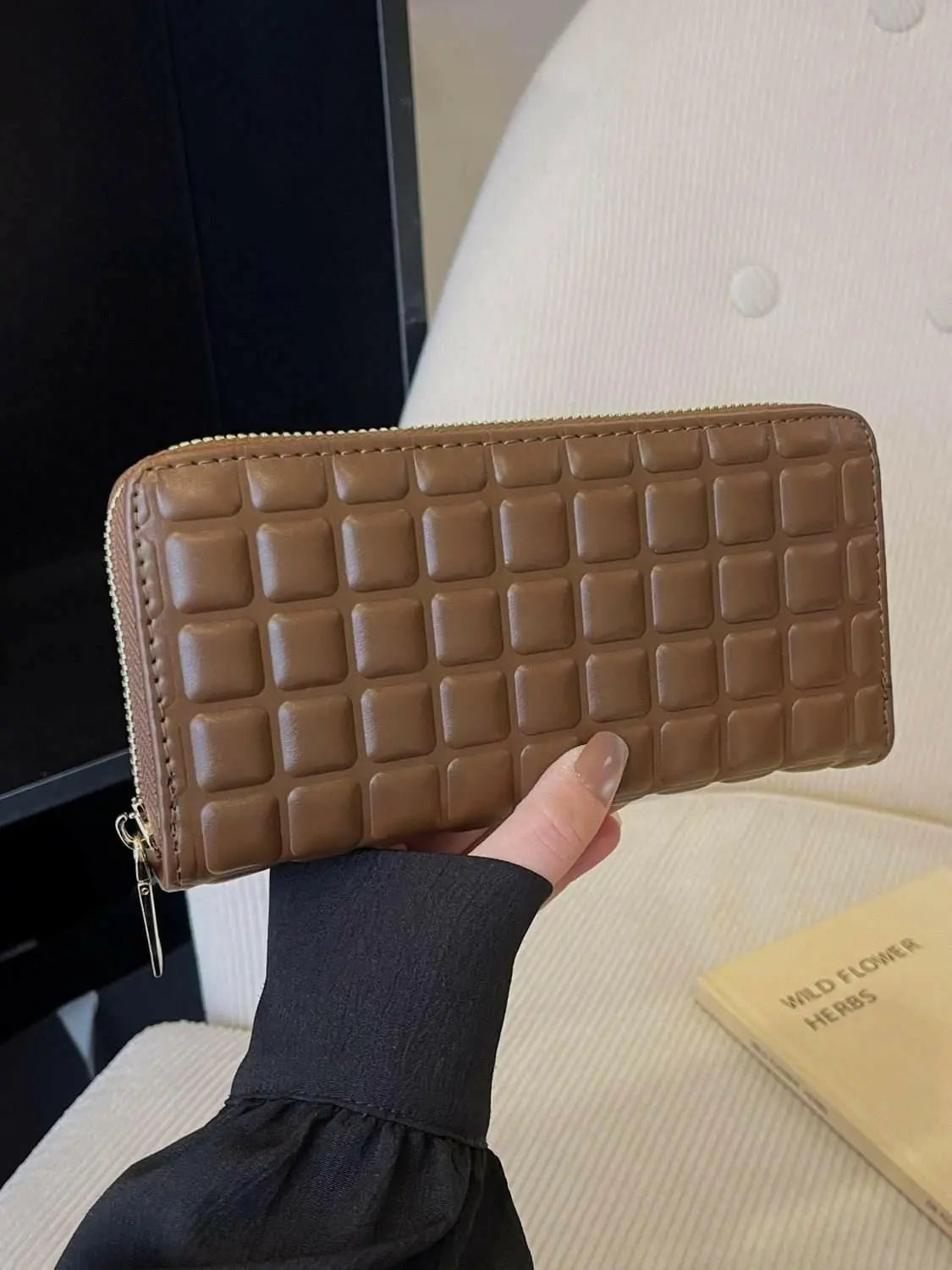 PU Leather Solid Color Wallet.