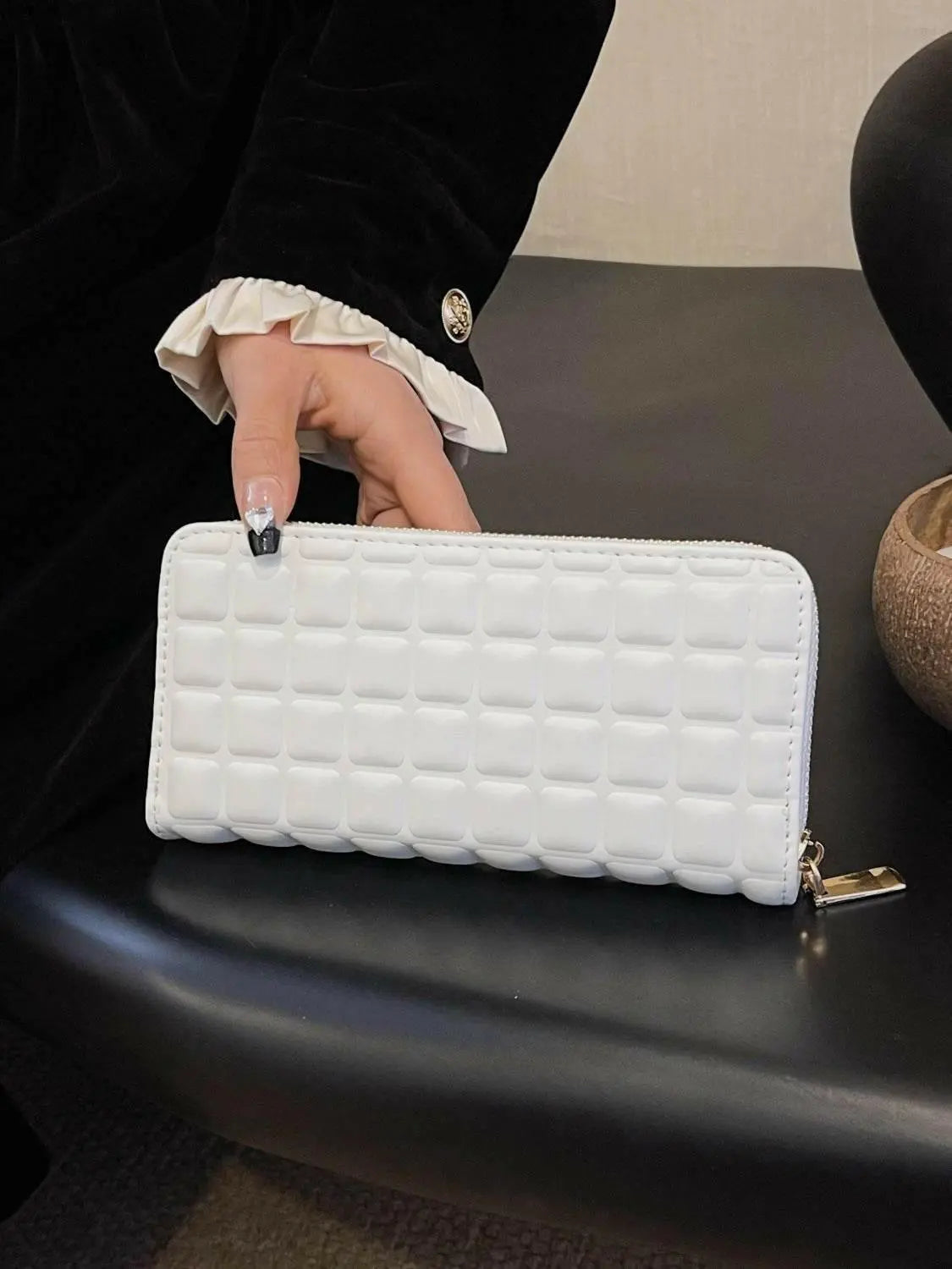 PU Leather Solid Color Wallet.