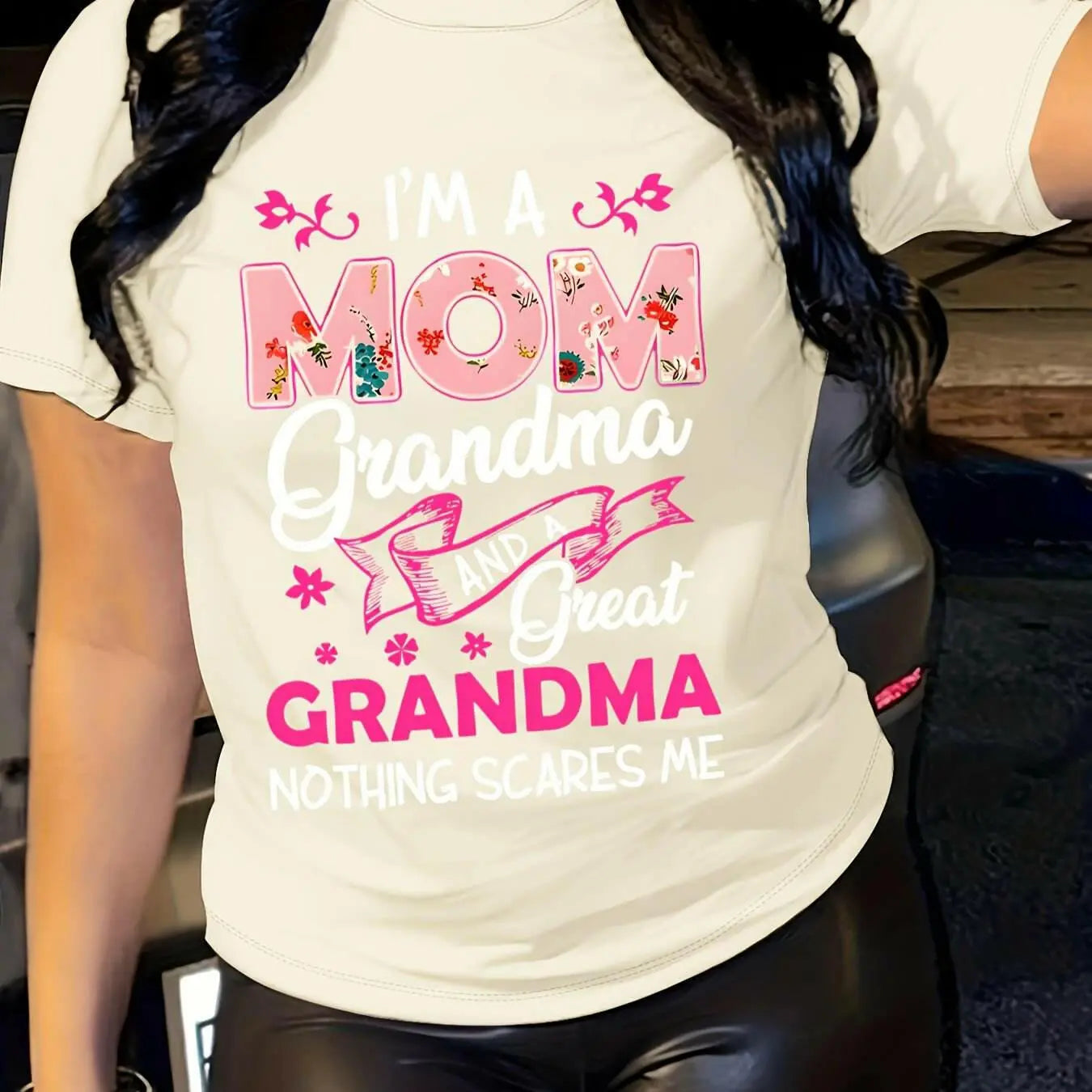 Plus Size Women's Pure Casual  Round Neck T-Shirt.