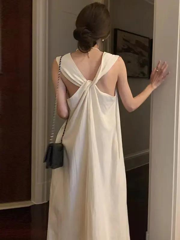 Simple Cross Back Loose Casual Dress Plush Fashion Hub