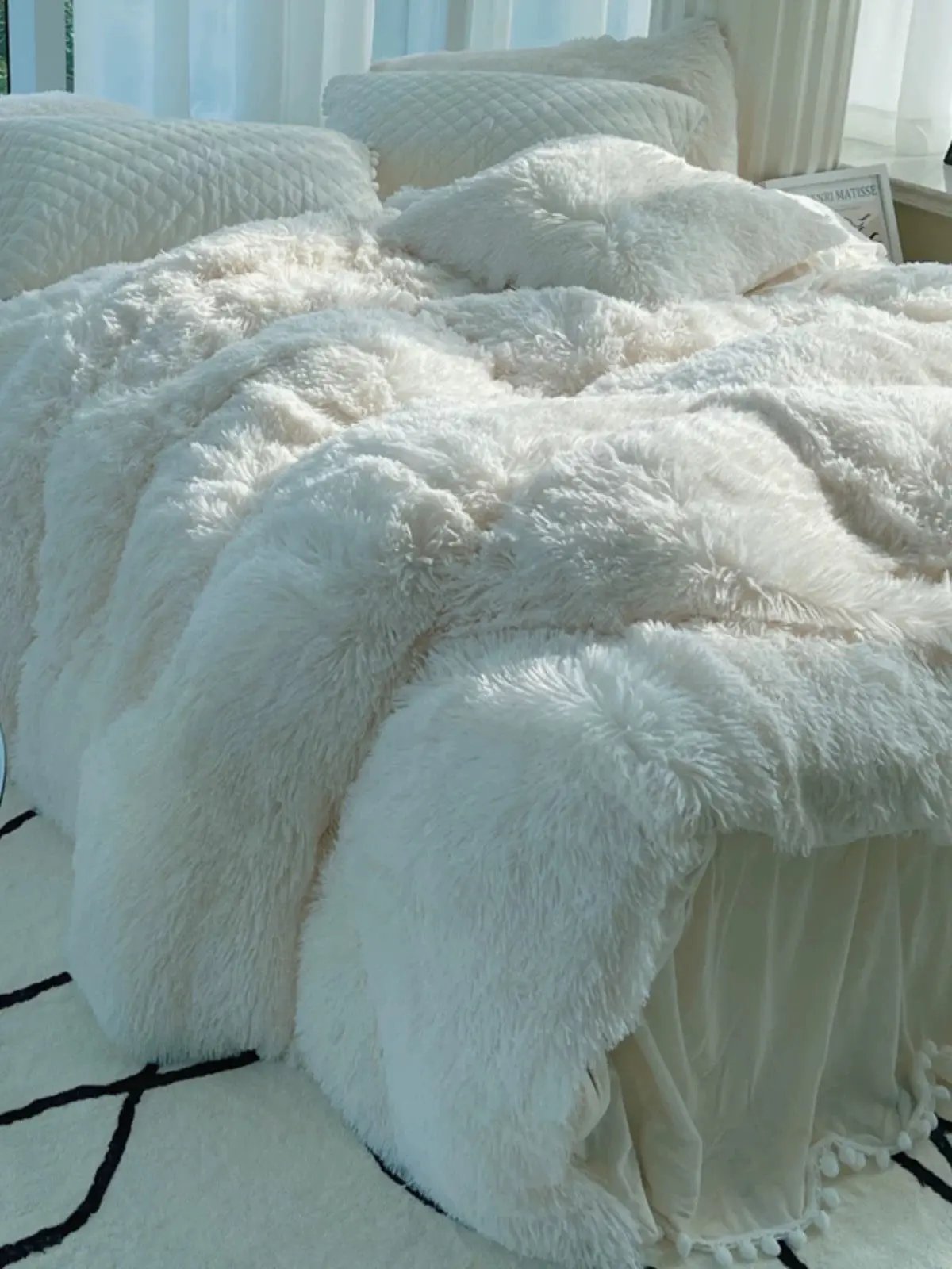 Soft Warm Coral Mink Velvet Cotton Four-piece Bedding Set Plush Fashion Hub