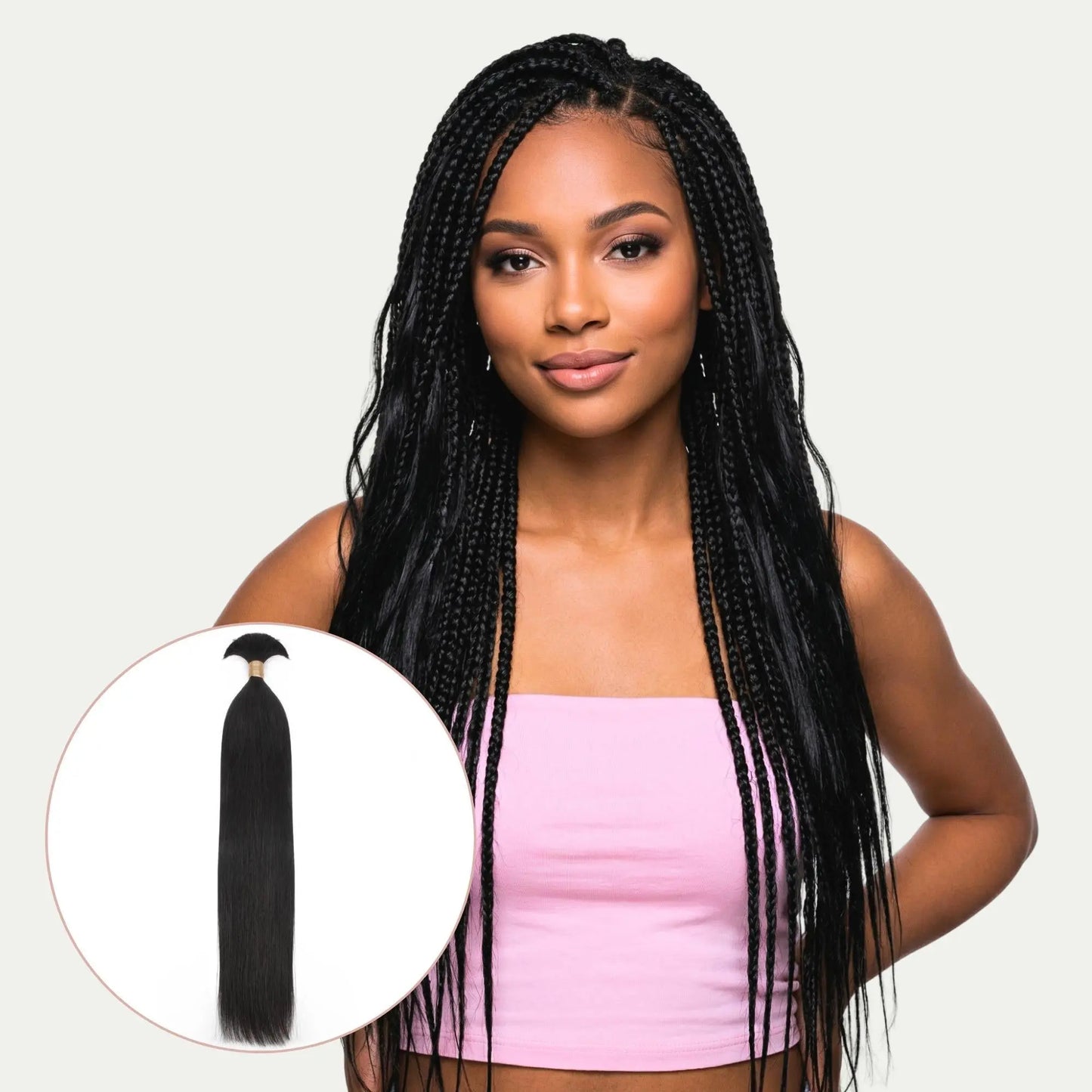 Straight Bulk 100% Human Braiding Hair Private Label