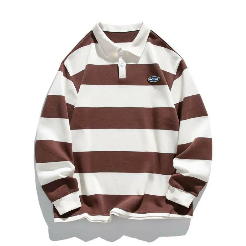 Striped Cotton Polo Jersey.