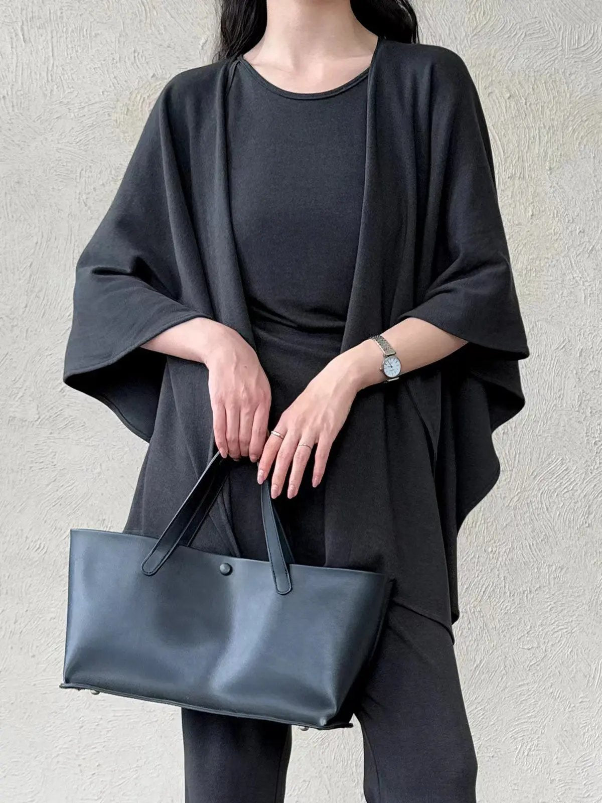 Urban Cape Shawl +Camisole + High Waist Flared Pants 3-Pieces Suit Plush Fashion Hub