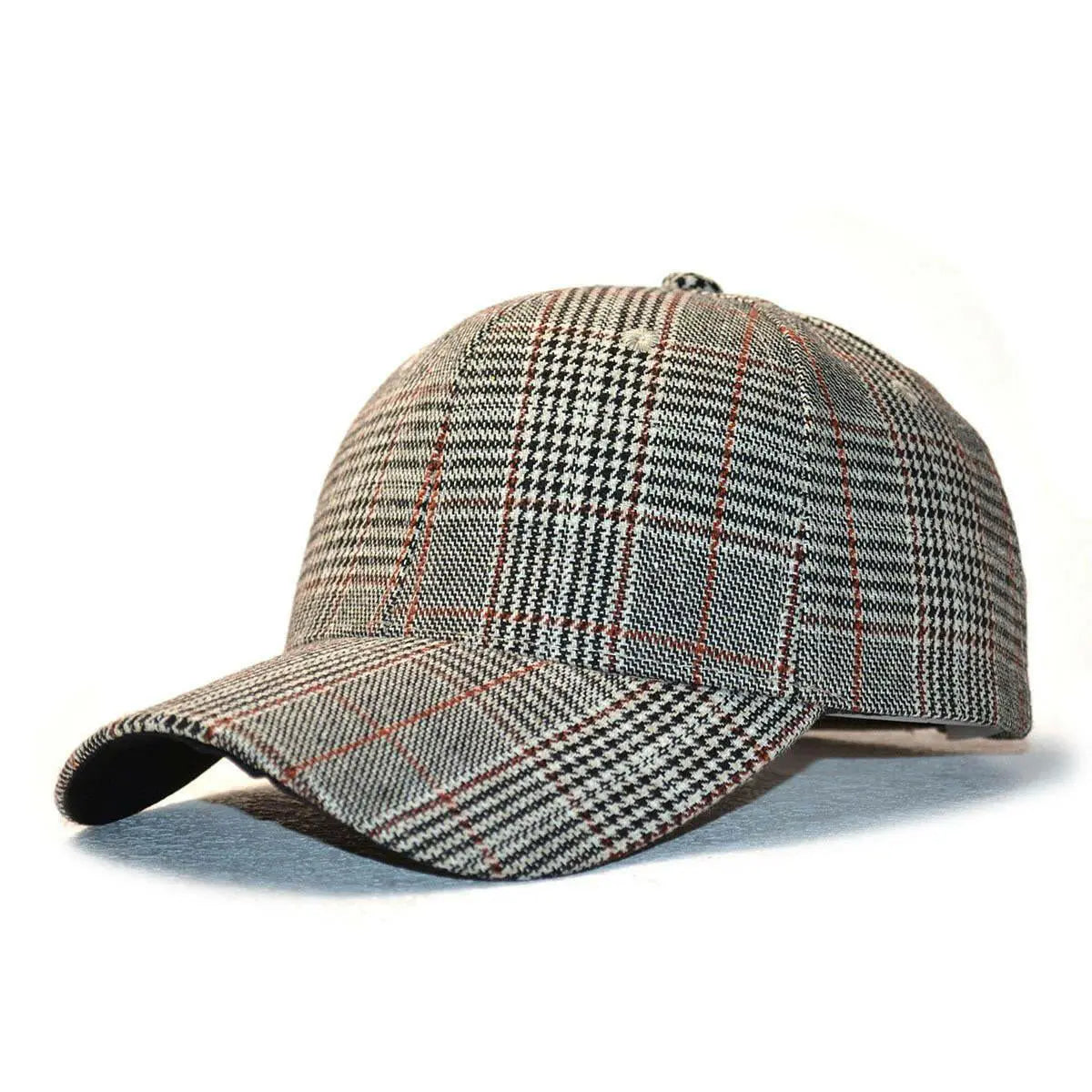 Vintage Plaid Blended Baseball Cap.