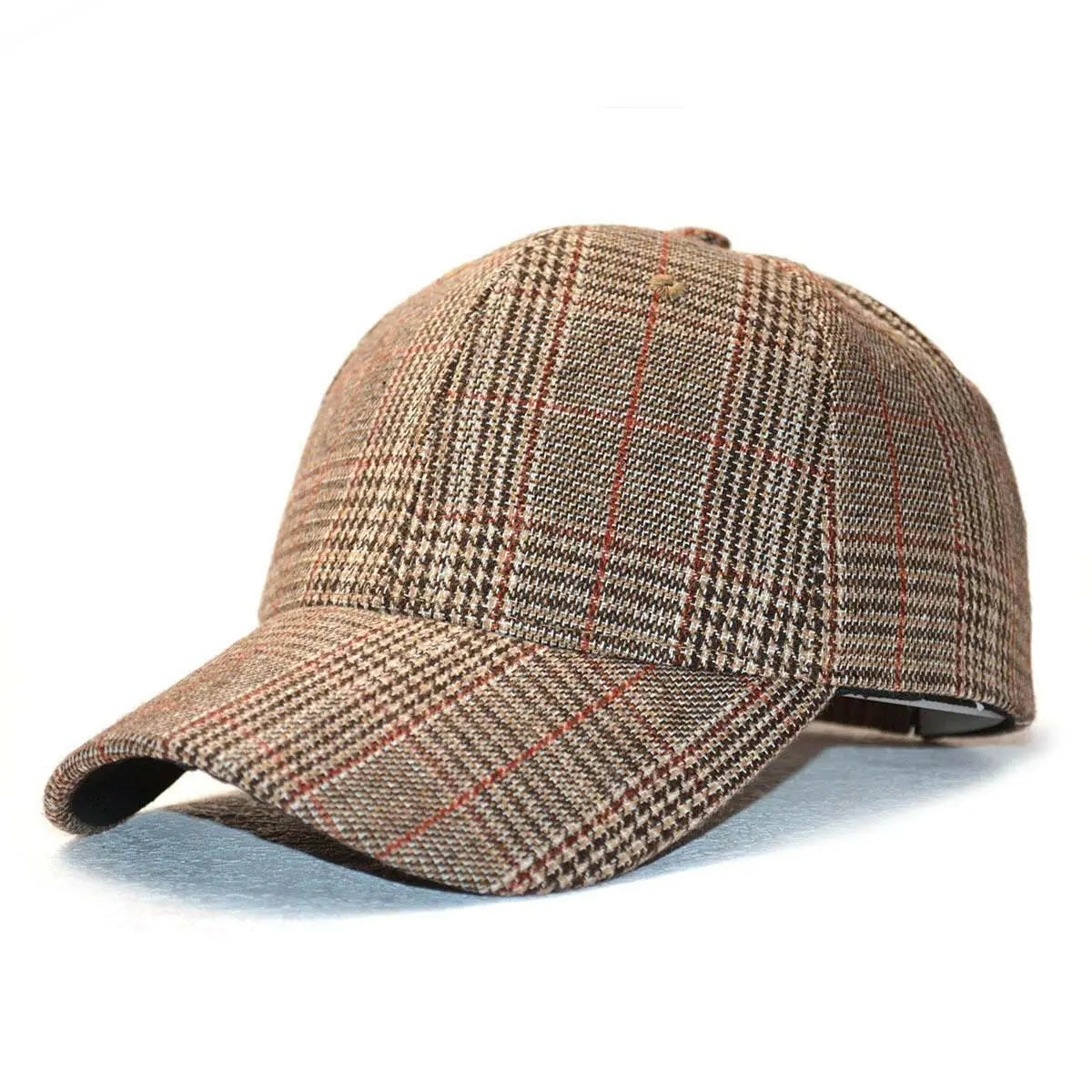 Vintage Plaid Blended Baseball Cap.