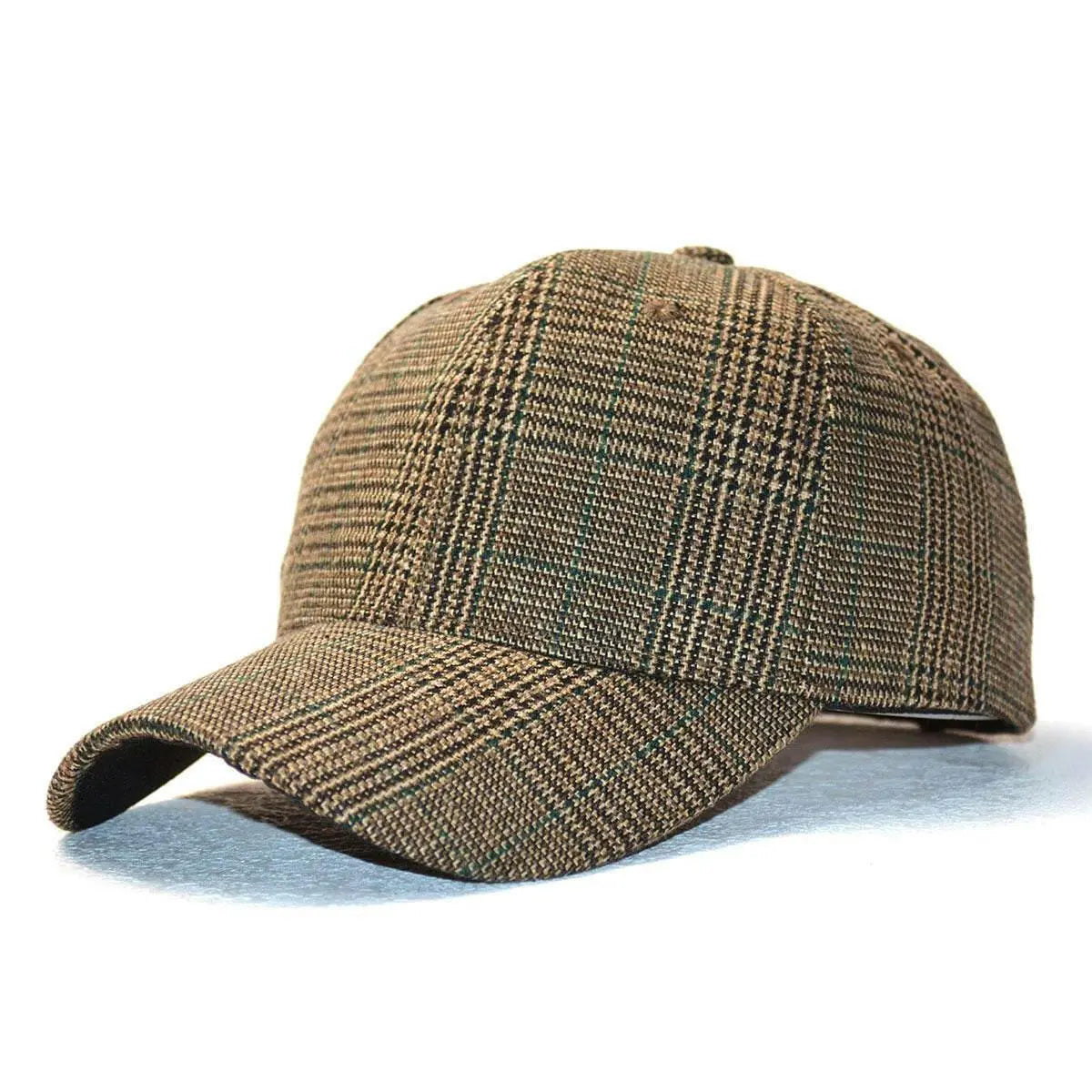 Vintage Plaid Blended Baseball Cap.