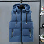 Warm Thickened Solid Color Vest For Men.