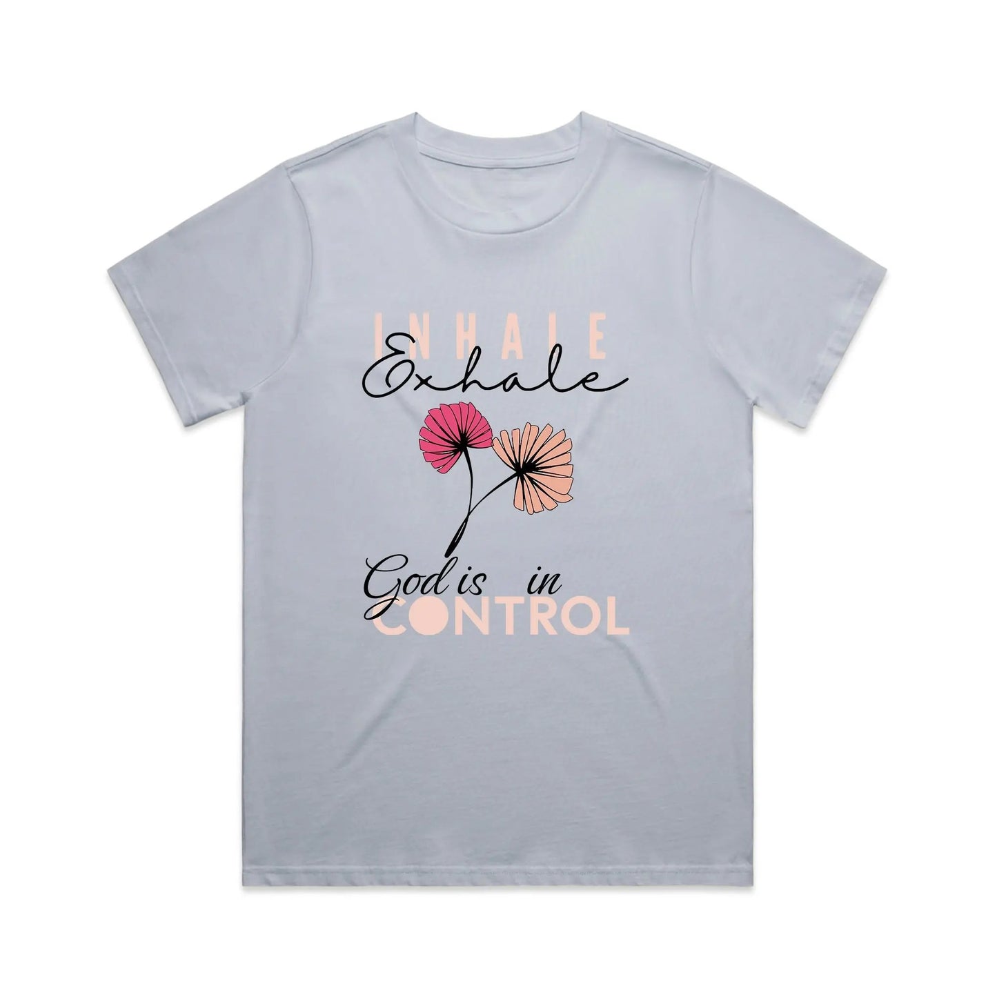 Wo's Classic Tee God is in control Blessing Clothing