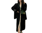 Women's Black Long Cardigan Knitted Dress Plush Fashions Shop