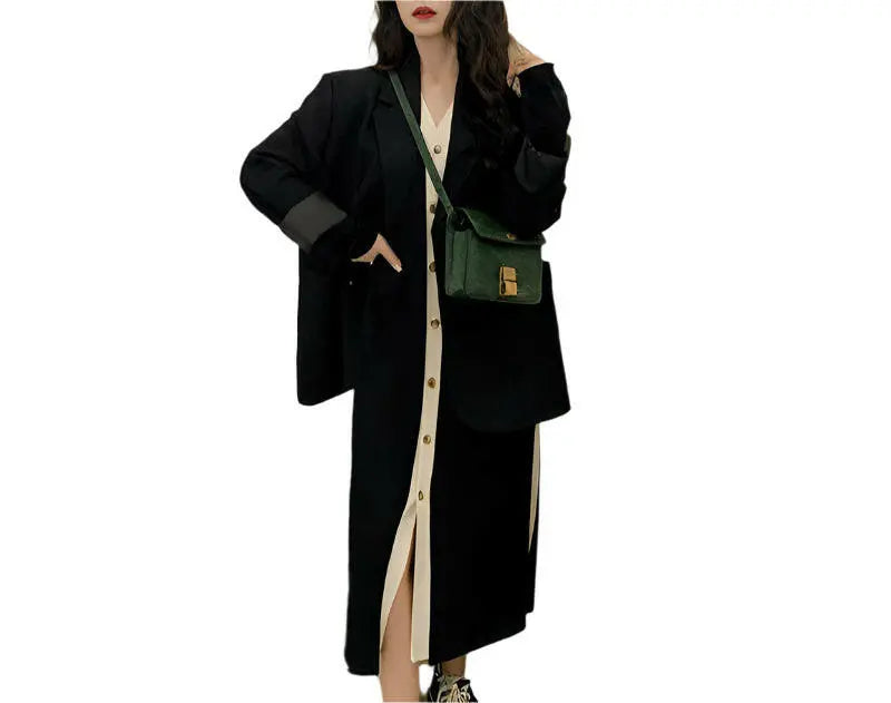 Women's Black Long Cardigan Knitted Dress Plush Fashions Shop