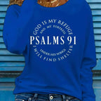 Women's Inspirational Psalms 91 Verse Long Sleeve T-Shirt.