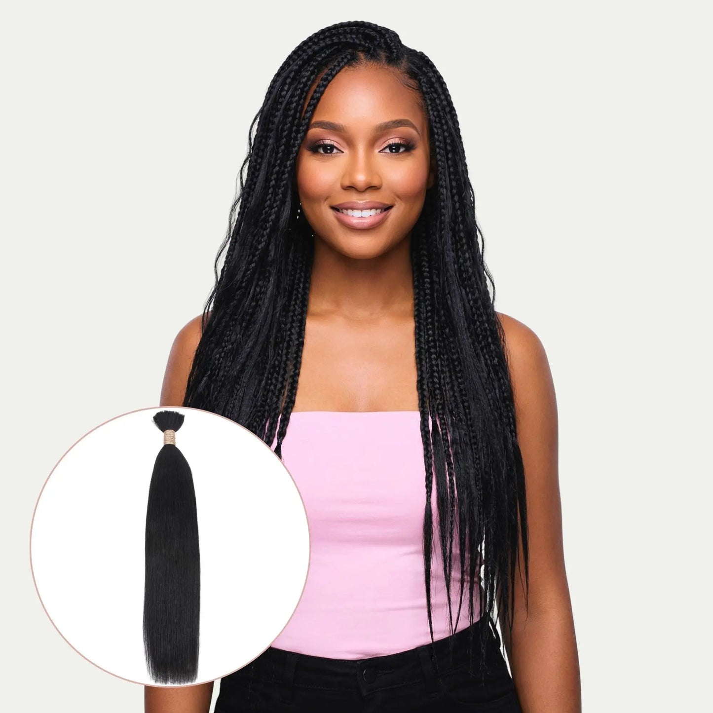 Yaki Straight Bulk 100% Human Braiding Hair Private Label